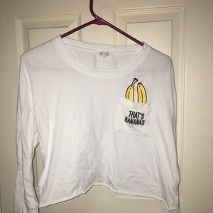 cropped log sleeve tee.